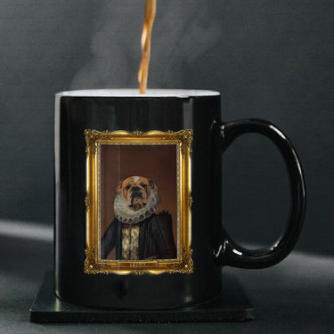 Personalized Dog Gift Idea - Royal Dog's Portrait 7 For Dog Lovers - Black Mug